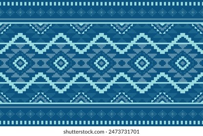 Southwest Aztec geometric Native American Mexican Navajo tribal ethnic seamless pattern fabric colorful design vector for textile printing 