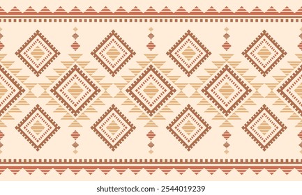 Southwest Aztec geometric Native American Mexican Navajo tribal ethnic seamless pattern fabric colorful design vector for textile printing