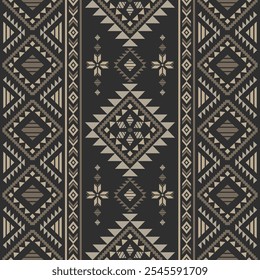 Southwest Aztec geometric Native American Mexican Navajo tribal ethnic seamless pattern fabric colorful design vector for textile printing