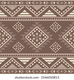 Southwest Aztec geometric Native American Mexican Navajo tribal ethnic seamless pattern fabric colorful design vector for textile printing