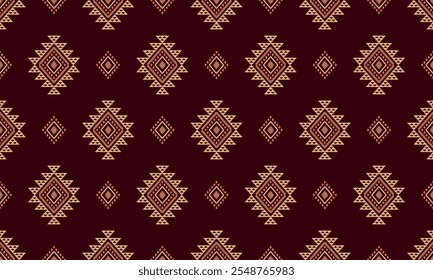 Southwest Aztec geometric Native American Mexican Navajo tribal ethnic seamless pattern fabric colorful design vector for textile printing