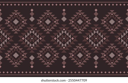 Southwest Aztec geometric Native American Mexican Navajo tribal ethnic seamless pattern fabric colorful design vector for textile printing