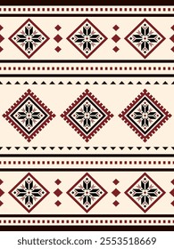 Southwest Aztec geometric Native American Mexican Navajo tribal ethnic seamless pattern fabric colorful design vector for textile printing