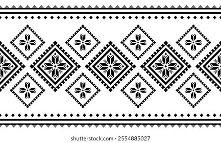 Southwest Aztec geometric Native American Mexican Navajo tribal ethnic boho indian texture ornament seamless pattern fabric black and white design vector for woven textile printing blanket rug carpet 