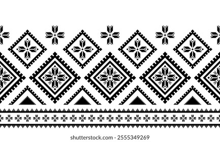 Southwest Aztec geometric Native American Mexican Navajo tribal ethnic boho indian texture ornament seamless pattern fabric black and white design vector for woven textile printing blanket rug carpet 