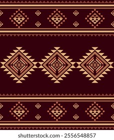 Southwest Aztec geometric Native American Mexican Navajo tribal ethnic boho indian texture ornament seamless pattern fabric colorful design vector for woven textile printing blanket rug carpet fashion