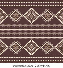 Southwest Aztec geometric Native American Mexican Navajo tribal ethnic boho indian texture ornament seamless pattern fabric colorful design vector for woven textile printing blanket rug carpet fashion