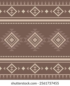 Southwest Aztec geometric Native American Mexican Navajo tribal ethnic boho indian texture ornament seamless pattern fabric colorful design vector for woven textile printing blanket rug carpet fashion
