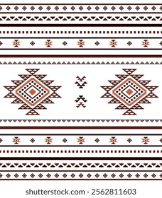 Southwest Aztec geometric Native American Mexican Navajo tribal ethnic boho indian texture ornament seamless pattern fabric colorful design vector for woven textile printing blanket rug carpet fashion