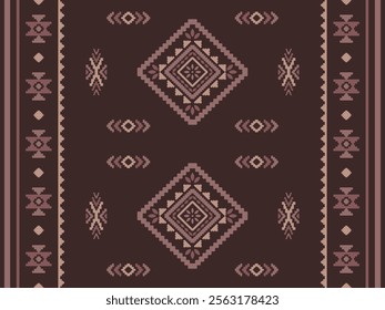 Southwest Aztec geometric Native American Mexican Navajo tribal ethnic boho indian texture ornament seamless pattern fabric colorful design vector for woven textile printing blanket rug carpet fashion