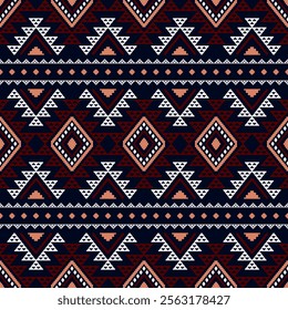 Southwest Aztec geometric Native American Mexican Navajo tribal ethnic boho indian texture ornament seamless pattern fabric colorful design vector for woven textile printing blanket rug carpet fashion