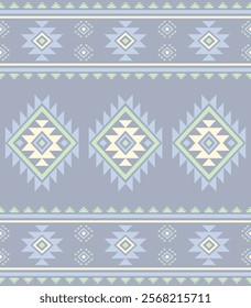 Southwest Aztec geometric Native American Mexican Navajo tribal ethnic boho indian texture ornament seamless pattern fabric colorful design vector for woven textile printing blanket rug carpet fashion