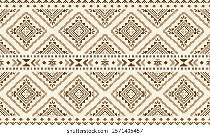 Southwest Aztec geometric Native American Mexican Navajo tribal ethnic boho indian texture ornament seamless pattern fabric colorful design vector for woven textile printing blanket rug carpet fashion