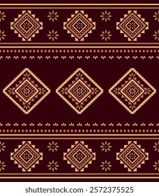 Southwest Aztec geometric Native American Mexican Navajo tribal ethnic boho indian texture ornament seamless pattern fabric colorful design vector for woven textile printing blanket rug carpet fashion