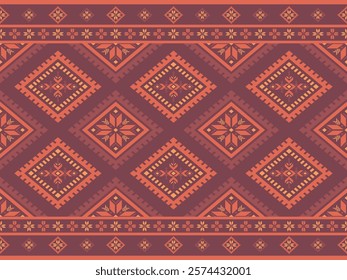 Southwest Aztec geometric Native American Mexican Navajo tribal ethnic boho indian texture ornament seamless pattern fabric colorful design vector for woven textile printing blanket rug carpet fashion