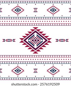 Southwest Aztec geometric Native American Mexican Navajo tribal ethnic boho indian texture ornament seamless pattern fabric colorful design vector for woven textile printing blanket rug carpet fashion