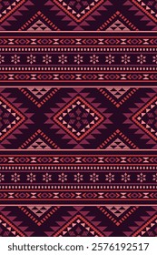 Southwest Aztec geometric Native American Mexican Navajo tribal ethnic boho indian texture ornament seamless pattern fabric colorful design vector for woven textile printing blanket rug carpet fashion