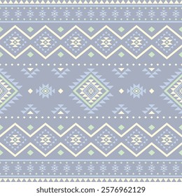 Southwest Aztec geometric Native American Mexican Navajo tribal ethnic boho indian texture ornament seamless pattern fabric colorful design vector for woven textile printing blanket rug carpet fashion