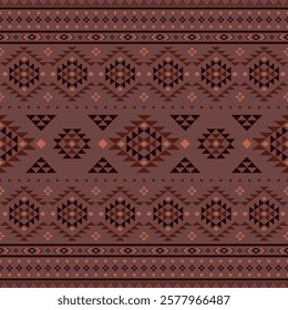 Southwest Aztec geometric Native American Mexican Navajo tribal ethnic boho indian texture ornament seamless pattern fabric colorful design vector for woven textile printing blanket rug carpet fashion