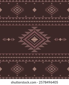 Southwest Aztec geometric Native American Mexican Navajo tribal ethnic boho indian texture ornament seamless pattern fabric colorful design vector for woven textile printing blanket rug carpet fashion