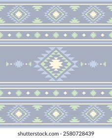 Southwest Aztec geometric Native American Mexican Navajo tribal ethnic boho indian texture ornament seamless pattern fabric colorful design vector for woven textile printing blanket rug carpet fashion