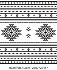 Southwest Aztec geometric Native American Mexican Navajo tribal ethnic boho indian texture ornament seamless pattern fabric colorful design vector for woven textile printing blanket rug carpet fashion