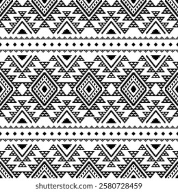 Southwest Aztec geometric Native American Mexican Navajo tribal ethnic boho indian texture ornament seamless pattern fabric colorful design vector for woven textile printing blanket rug carpet fashion