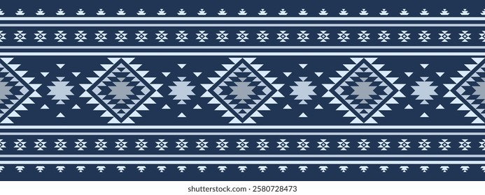 Southwest Aztec geometric Native American Mexican Navajo tribal ethnic boho indian texture ornament seamless pattern fabric colorful design vector for woven textile printing blanket rug carpet fashion