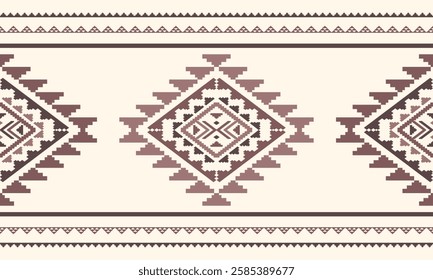 Southwest Aztec geometric Native American Mexican Navajo tribal ethnic boho indian texture ornament seamless pattern fabric colorful design vector for woven textile printing blanket rug carpet fashion