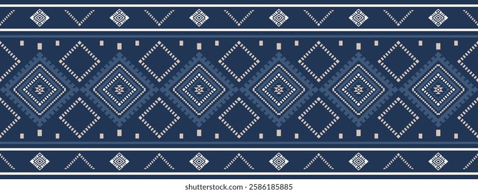 Southwest Aztec geometric Native American Mexican Navajo tribal ethnic boho indian texture ornament seamless pattern fabric colorful design vector for woven textile printing blanket rug carpet fashion