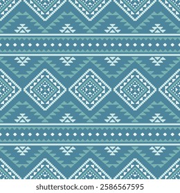 Southwest Aztec geometric Native American Mexican Navajo tribal ethnic boho indian texture ornament seamless pattern fabric colorful design vector for woven textile printing blanket rug carpet fashion