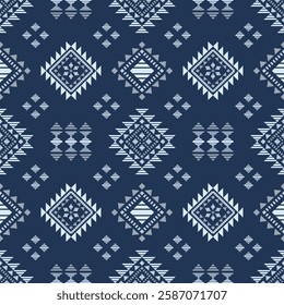 Southwest Aztec geometric Native American Mexican Navajo tribal ethnic boho indian texture ornament seamless pattern fabric colorful design vector for woven textile printing blanket rug carpet fashion