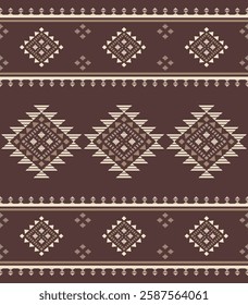 Southwest Aztec geometric Native American Mexican Navajo tribal ethnic boho indian texture ornament seamless pattern fabric colorful design vector for woven textile printing blanket rug carpet fashion