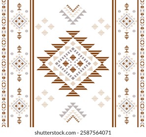 Southwest Aztec geometric Native American Mexican Navajo tribal ethnic boho indian texture ornament seamless pattern fabric colorful design vector for woven textile printing blanket rug carpet fashion