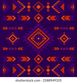 Southwest Aztec geometric Native American Mexican Navajo tribal ethnic boho indian texture ornament seamless pattern fabric colorful design vector for woven textile printing blanket rug carpet fashion