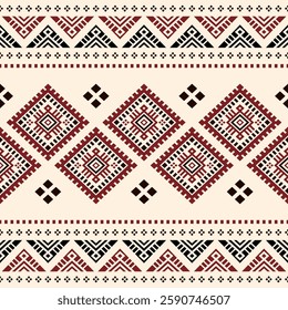 Southwest Aztec geometric Native American Mexican Navajo tribal ethnic boho indian texture ornament seamless pattern fabric colorful design vector for woven textile printing blanket rug carpet fashion