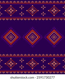 Southwest Aztec geometric Native American Mexican Navajo tribal ethnic boho indian texture ornament seamless pattern fabric colorful design vector for woven textile printing blanket rug carpet fashion