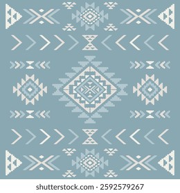 Southwest Aztec geometric Native American Mexican Navajo tribal ethnic boho indian texture ornament seamless pattern fabric colorful design vector for woven textile printing blanket rug carpet fashion