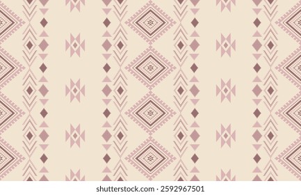 Southwest Aztec geometric Native American Mexican Navajo tribal ethnic boho indian texture ornament seamless pattern fabric colorful design vector for woven textile printing blanket rug carpet fashion