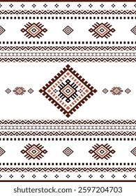 Southwest Aztec geometric Native American Mexican Navajo tribal ethnic boho indian texture ornament seamless pattern fabric colorful design vector for woven textile printing blanket rug carpet fashion