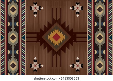 Southwest Geometric Area Rugs for Living Room-47