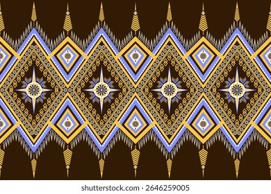 Sudoeste Geométrico Étnico Padrão Sem Costura Tradicional Nativo Tribal Oriental Ornamento Design para fundo, tapete, papel de parede, envoltório, pano, tecido, têxtil, decorativo, estilo de bordado