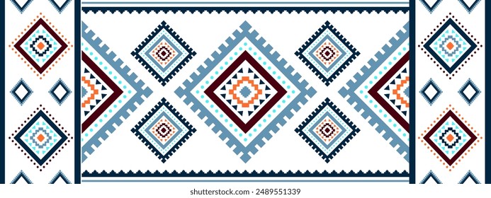 Southwest geometric seamless patterns Aztec Navajo Native American tribal ethnic colorful for textile printing