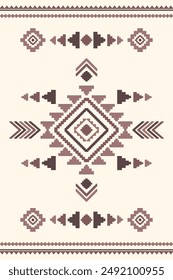 Southwest geometric seamless patterns Aztec Navajo Native American tribal ethnic colorful for textile printing