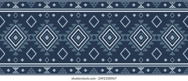 Southwest geometric seamless patterns Aztec Navajo Native American tribal ethnic colorful for textile printing
