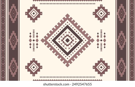 Southwest geometric seamless patterns Aztec Navajo Native American tribal ethnic colorful for textile printing