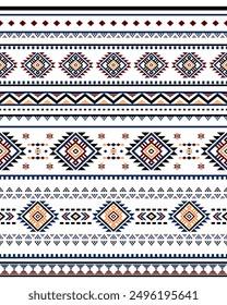 Südwest geometrische nahtlose Muster Aztec Navajo Indianer Stamm ethnisch bunt für Stoffdruck