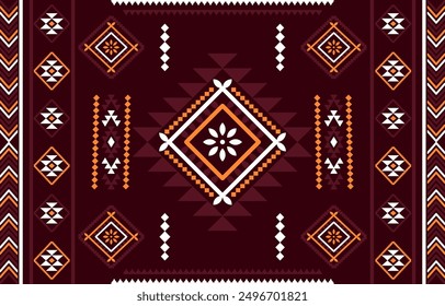 Southwest geometric seamless patterns Aztec Navajo Native American tribal ethnic colorful for textile printing