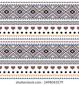 Südwest geometrische nahtlose Muster Aztec Navajo Indianer Stamm ethnisch bunt für Stoffdruck