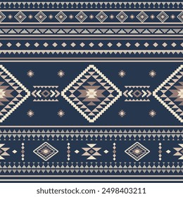 Southwest geometric seamless patterns Aztec Navajo Native American tribal ethnic colorful for textile printing